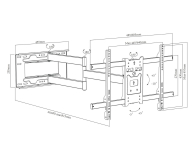 Maclean Uchwyt do TV ramię 91,5 cm 37-70' 45kg MC-985 - 1584182 - zdjęcie 8